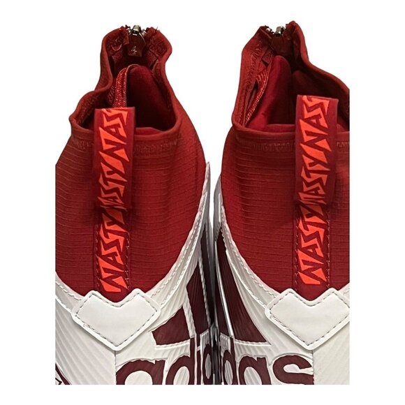 adidas SM Nasty Fly Red/White Lineman Football Cleats Men's Size 14 HP8816 - Picture 7 of 9
